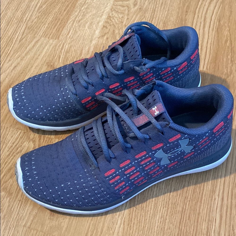 Under Armour Blue and Red Athletic Shoes